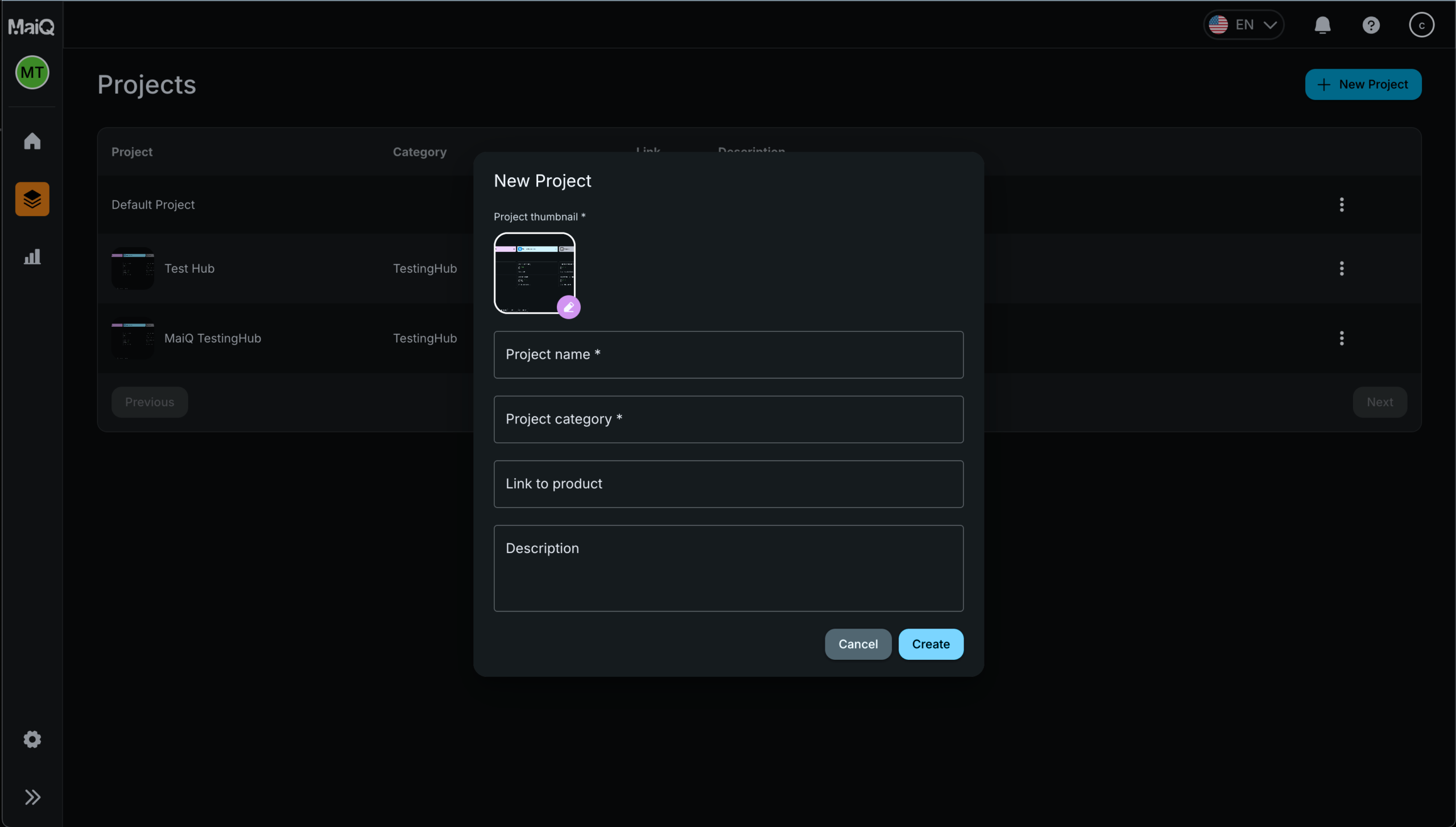 MaiQ TestingHub Projects
